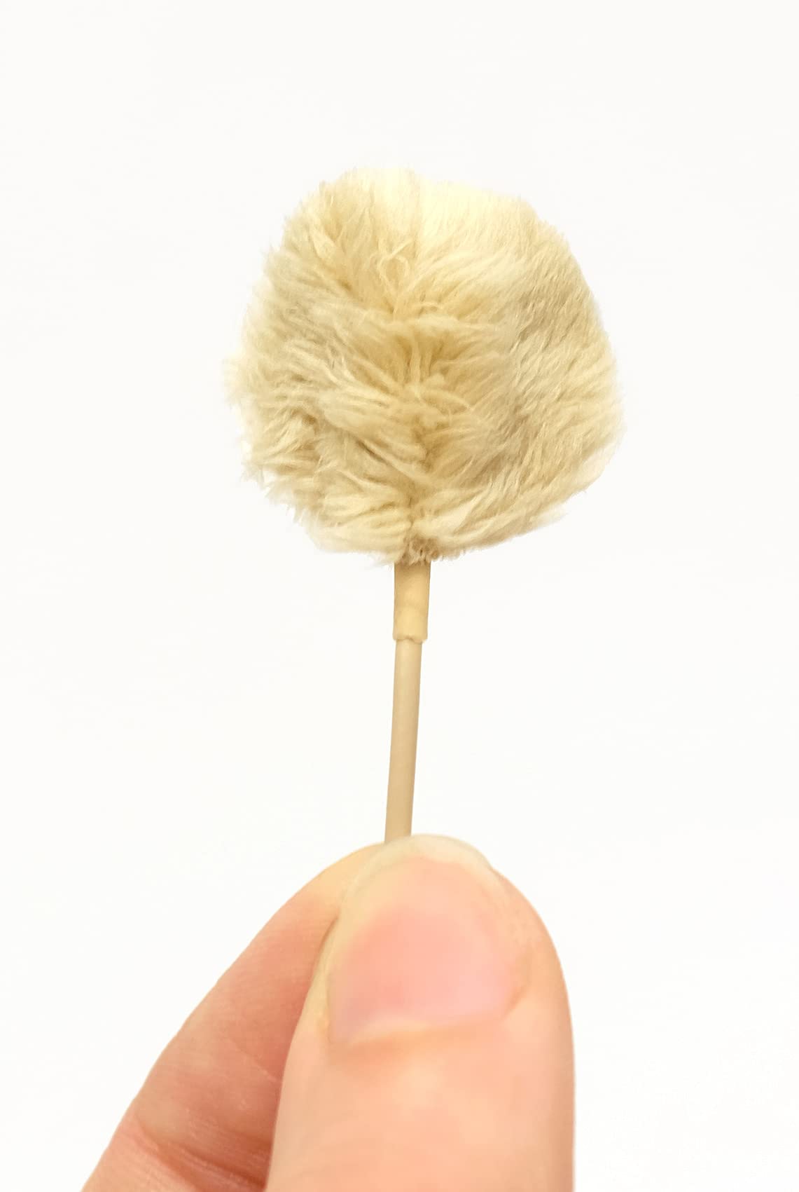 Ursa Plush Circles   5Mm Length Short Fur Lav Covers. Reusable & Super Soft. 25Mm Diameter (9X Circles + 30X Stickies, Beige)