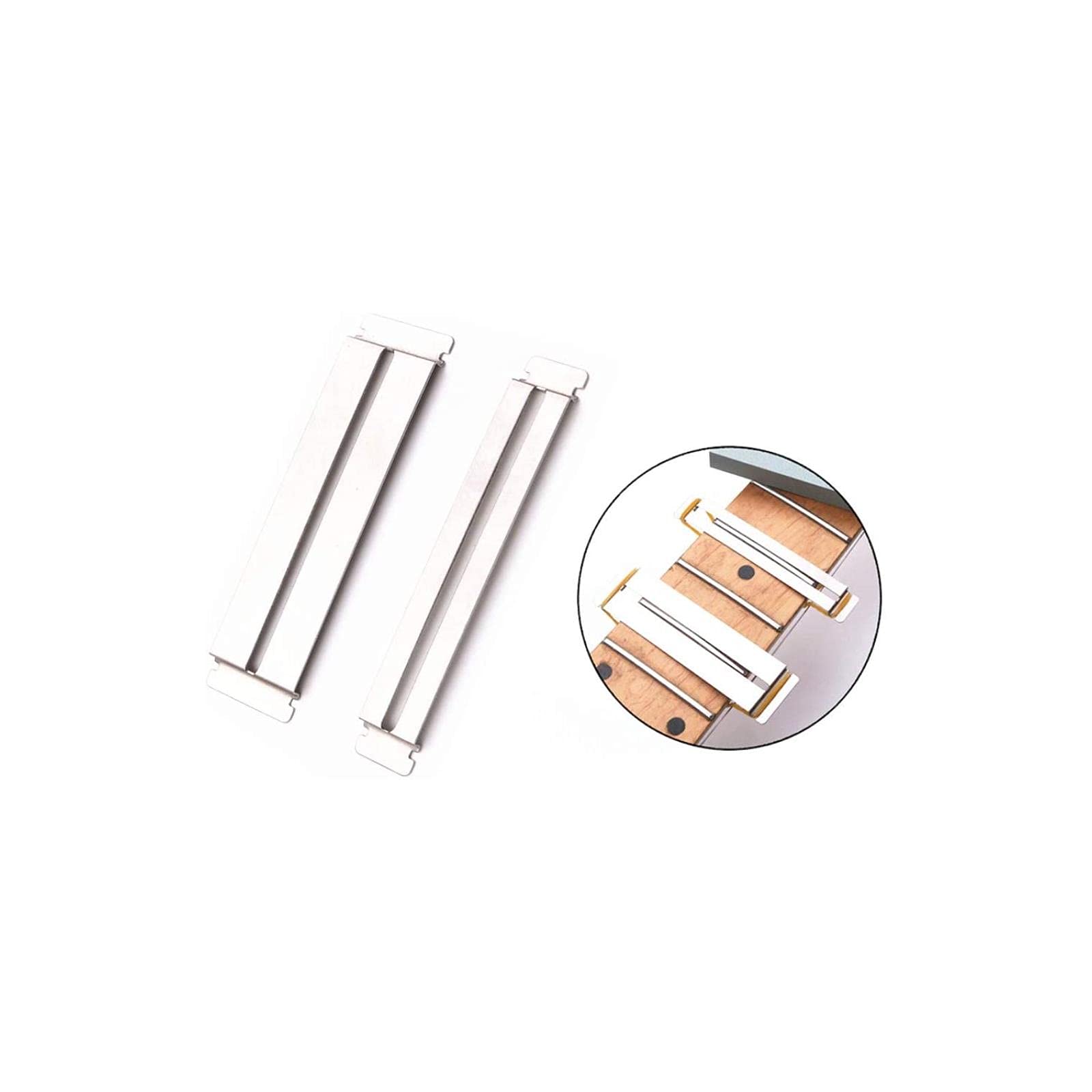 Liyafy Guitar Luthier Tool Kit Metal String Spreaders + Fingerboard Guard With Rubber Band For Guitars Bass Repair Maintenance