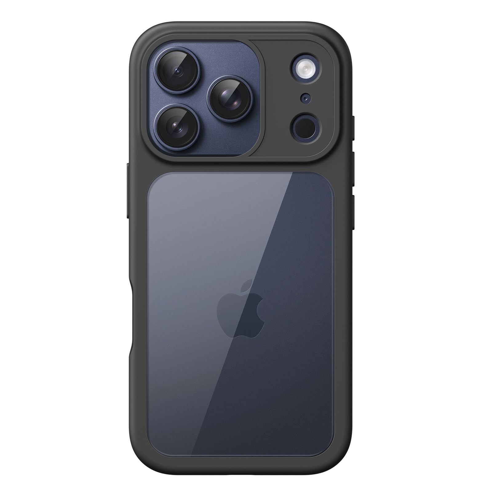 JETech Case for iPhone 17 Pro Max 6.9-Inch, Shockproof Phone Bumper Cover, Solid Color Matte TPU Frame, Anti-Scratch Clear Back 