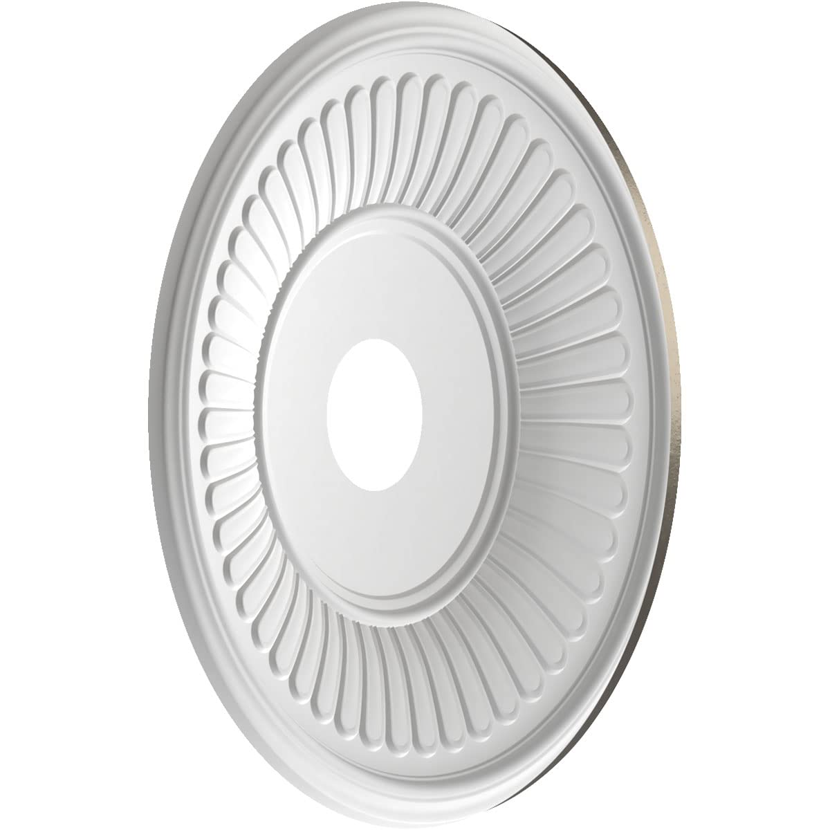 Ekena Millwork Cmp19Bedst Berkshire Thermoformed Pvc Ceiling Medallion (Fits Canopies Up To 8 3/8), 19Od X 3 1/2Id X 1P, Univers