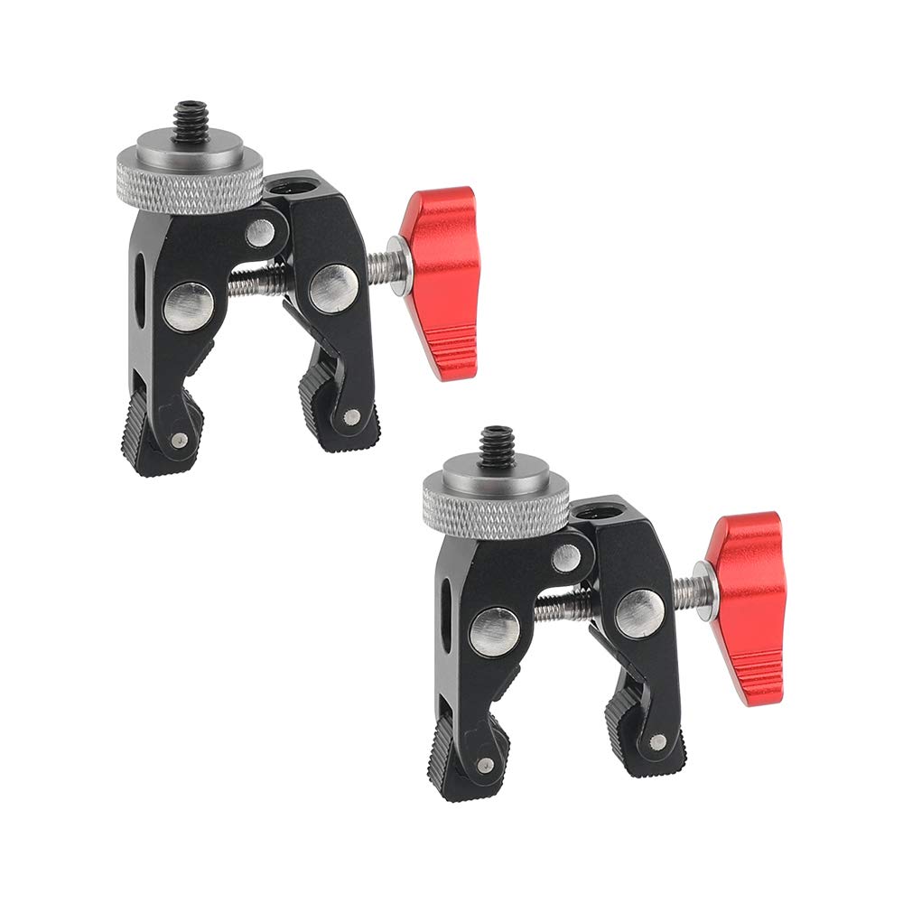 Kayulin Crab Clamp Holder With 1/4'' Screw Adapter For Studio Flash Light Camera Tripod (Silver Gray)