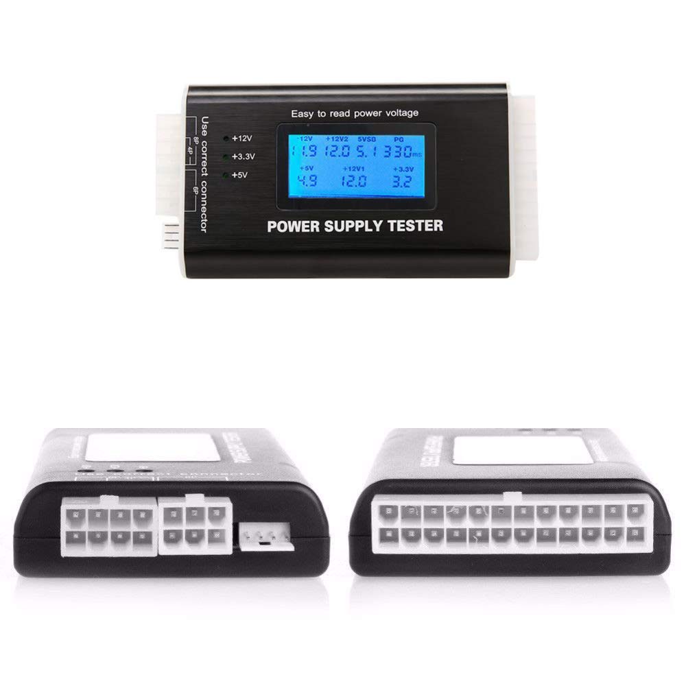 Comidox 1Pcs 20/24 Pin Lcd Computer Pc Power Supply Tester For Atx Btx Itx Tfx Sata With Buzzer Automatic Alarm