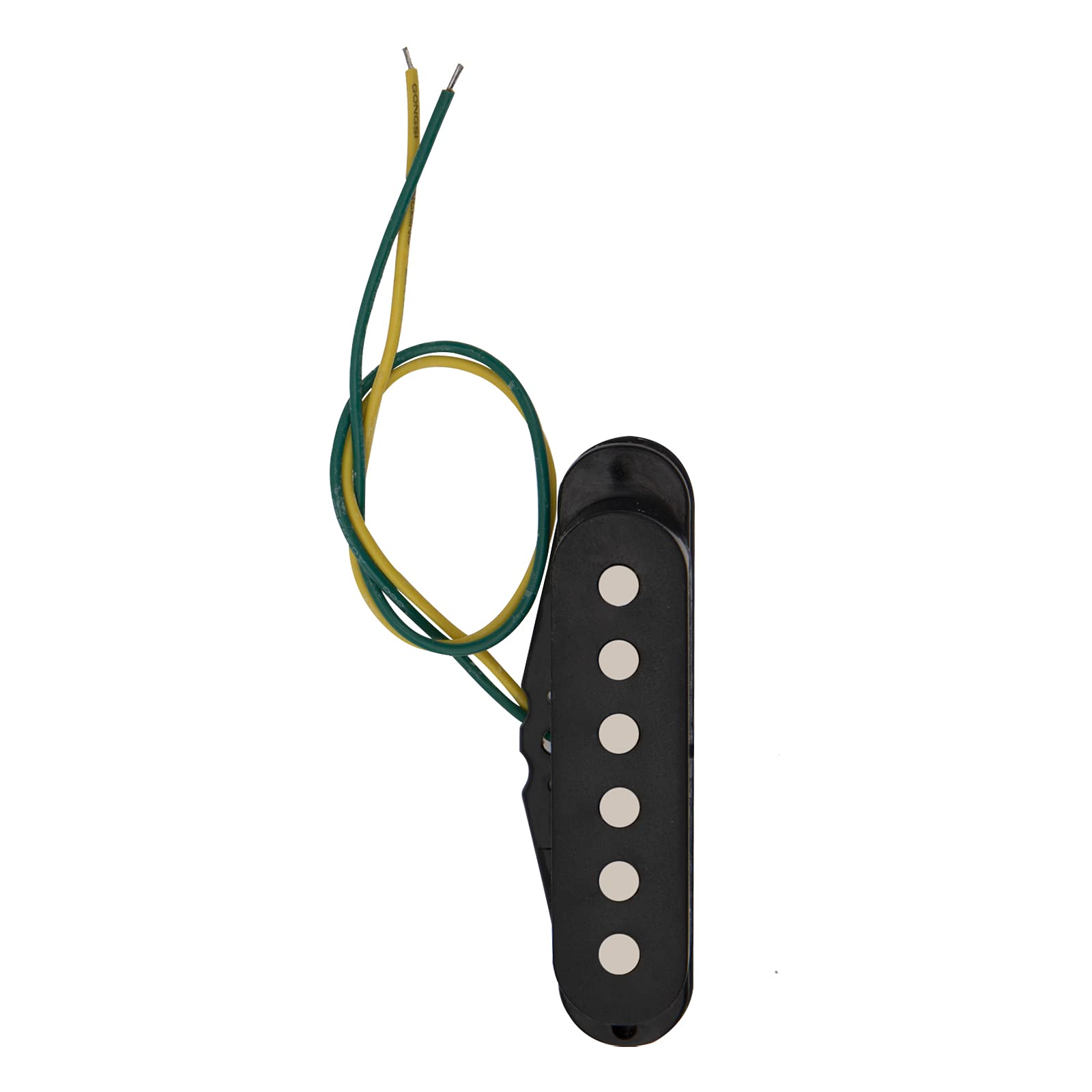 2Pcs Yootones Electric Guitar Single Coil Sound Pickup Audio Transducer Compatible With St Guitar Replacement Part (Black)