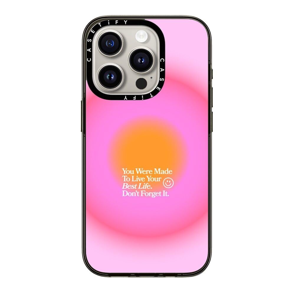 Casetify Compact Case For Iphone 15 [2X Military Grade Drop Tested / 4Ft Drop Protection]   Made To Live Your Best Life   Clear