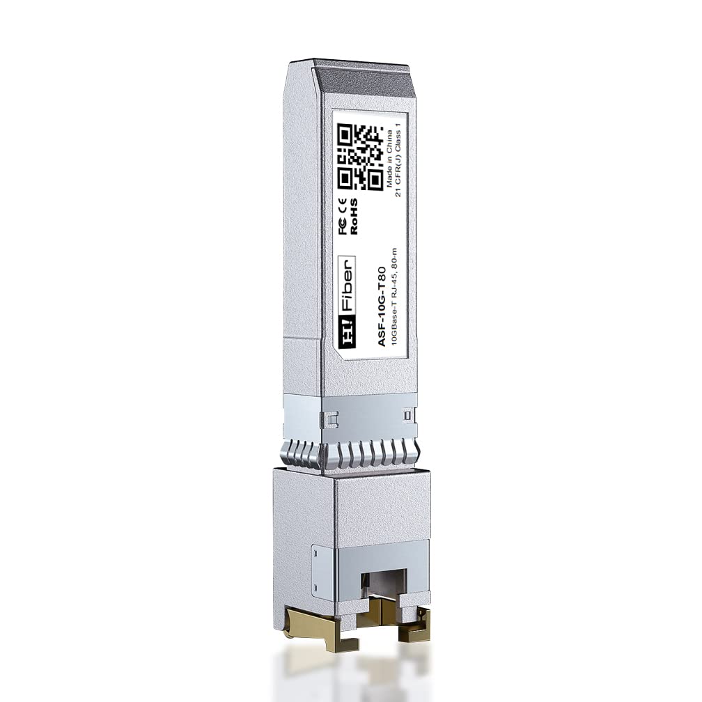 10Gb Sfp+ To Rj45 Module, 80 Meters, 10Gbase T Ethernet Sfp+ Copper Transceiver For Cisco, Tp Link, Mikrotik, Ubiquiti, Unifi, N