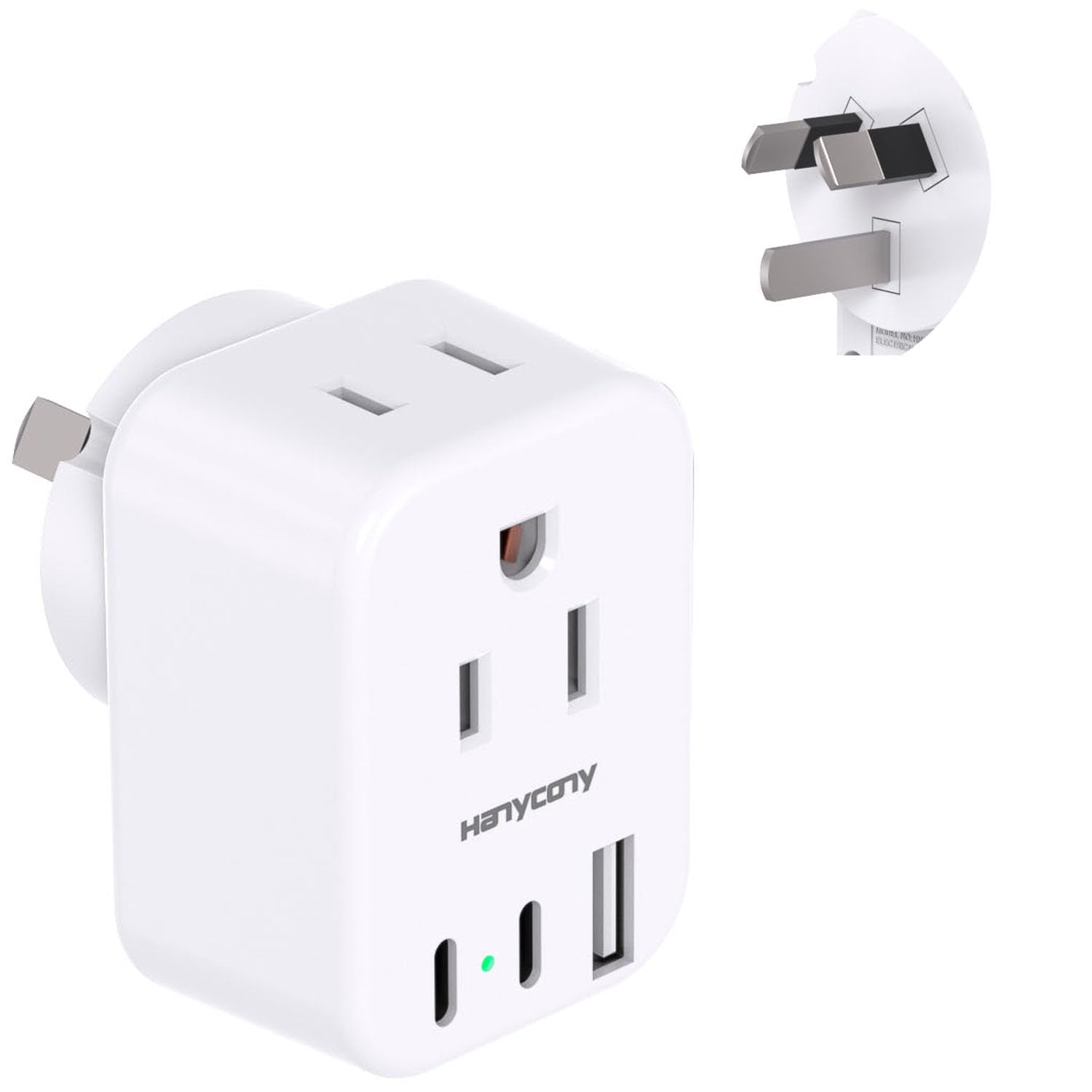 Us To Australia New Zealand Power Plug Adapter, Type I Plug Adapter With 2 Outlets 3 Usb Ports(2 Usb C), Australia Travel Plug A