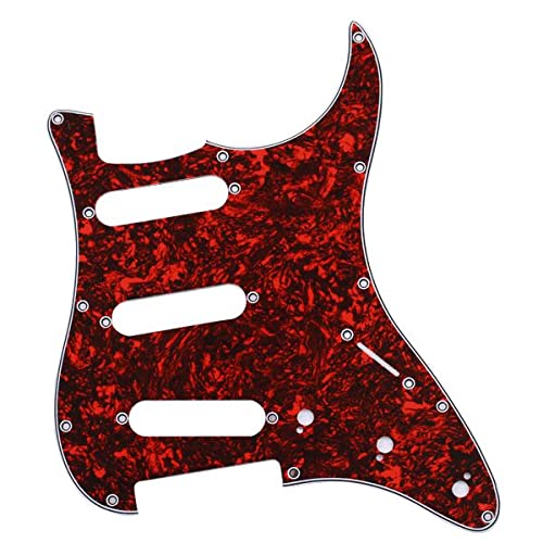 Secret Desire Red Tortoise Shell Pickguard 3 Ply 11 Hole For Strat Guitar Sss|Musical Instruments & Gear | Guitars & Basses | Pa