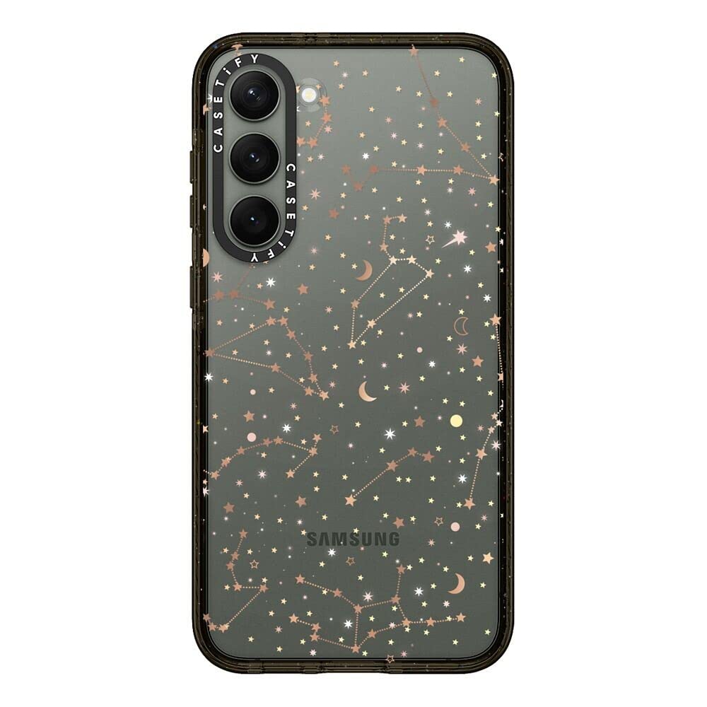 Casetify Impact Samsung Galaxy S23+ Case [4X Military Grade Drop Tested / 8.2Ft Drop Protection]   Space Pattern On Clear Backgr
