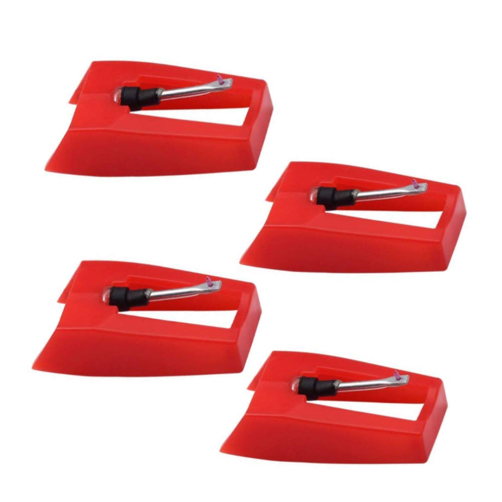 4 Pack Ruby Record Player Needle Turntable Stylus Replacement For Ion Jenson Crosley Victrola Sylvania Turntable Phonograph Lp V