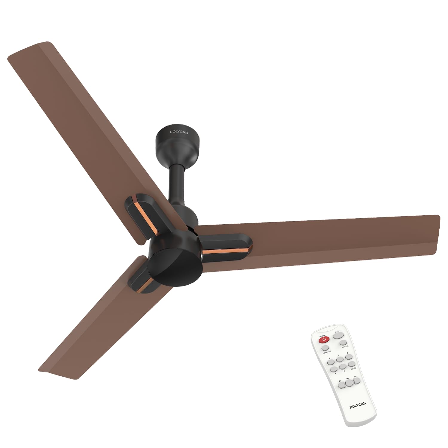 Polycab Wizzy Neo 1200Mm 5Star Bldc, Remote Ceiling Fan For Living Room | 55% Energy Saving, 100% Copper, High Air Delivery, 6