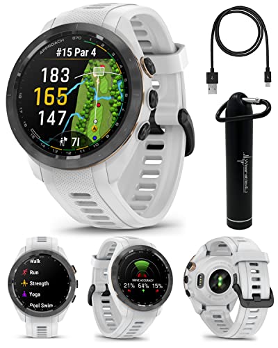 Wearable4U - Garmin Approach S70 - Ceramic 42 Mm Golf: 1.2'' Amoled Display Up To 10 Days Battery Life, Multisport High-Performa
