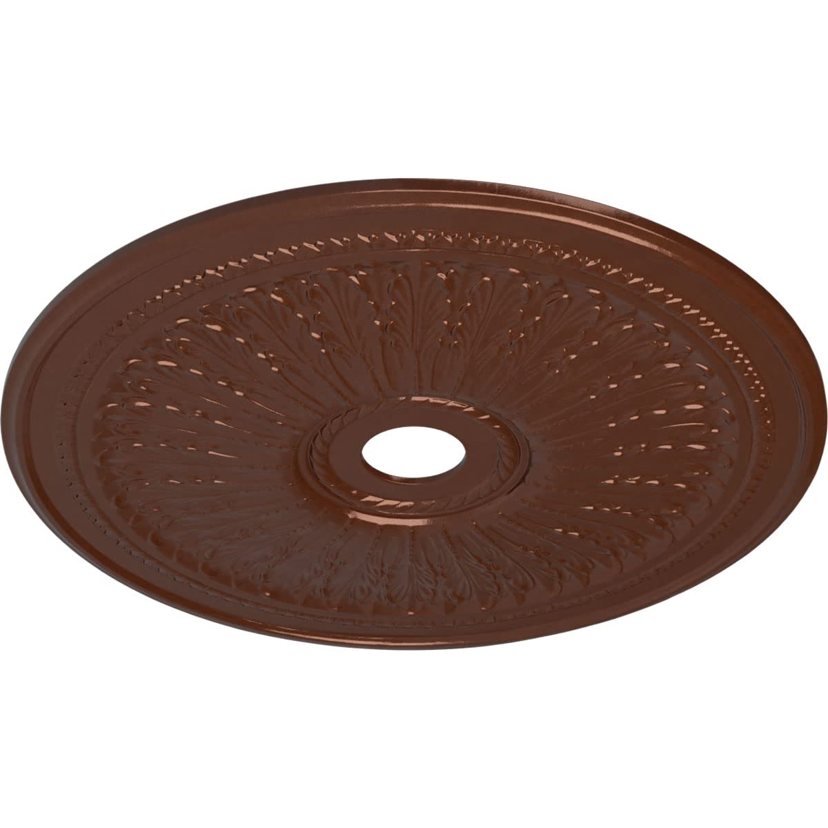 Ekena Millwork Cm29Oacps Oakleaf Ceiling Medallion, 29 1/8''Od X 3 5/8''Id X 1''P, Hand Painted Copper Penny