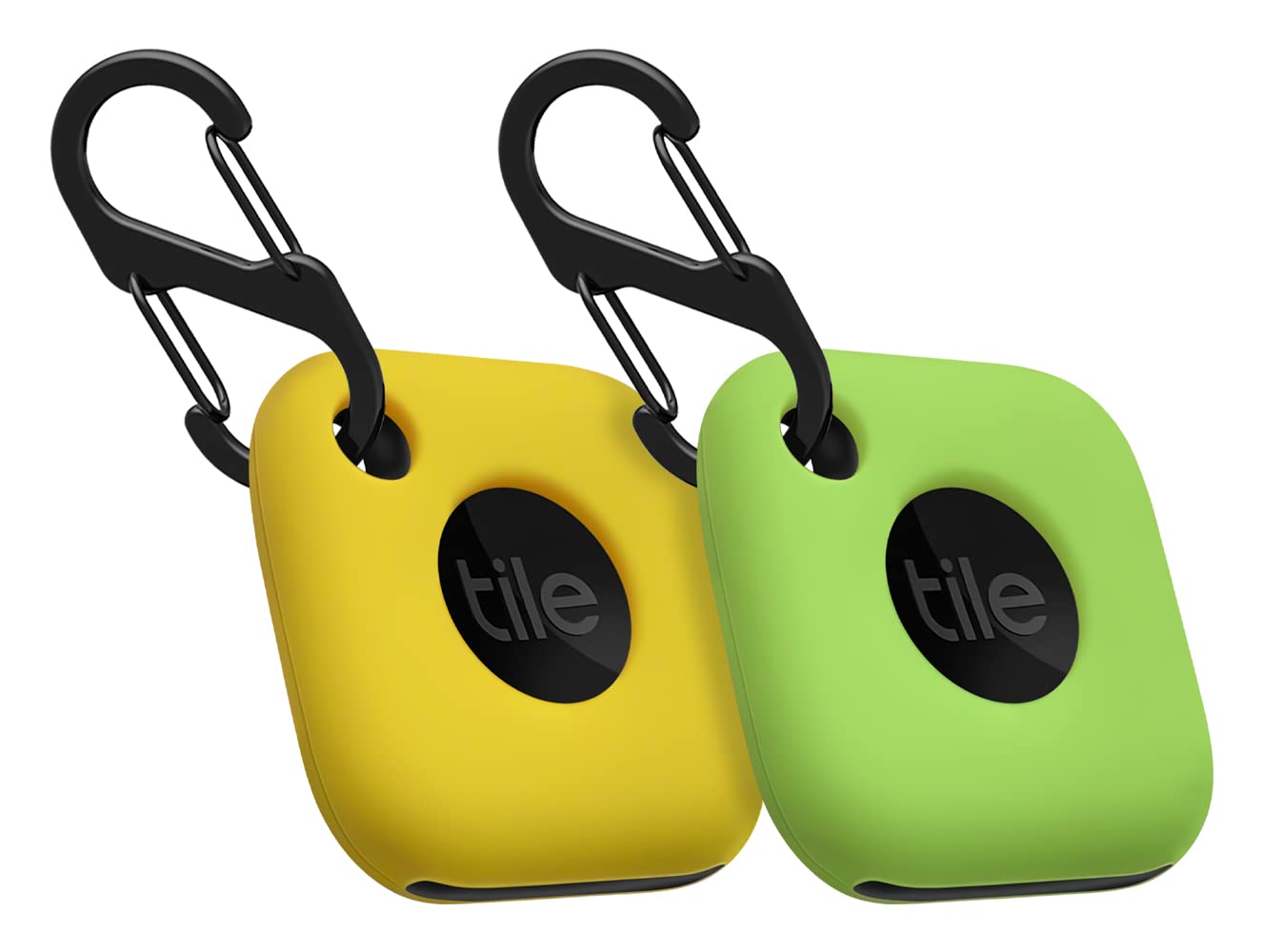 Geiomoo Silicone Case For Tile Mate 2022, Soft Scratch Resistant Cover With Carabiner (2 Pack Yellow+Fluorescent Green)