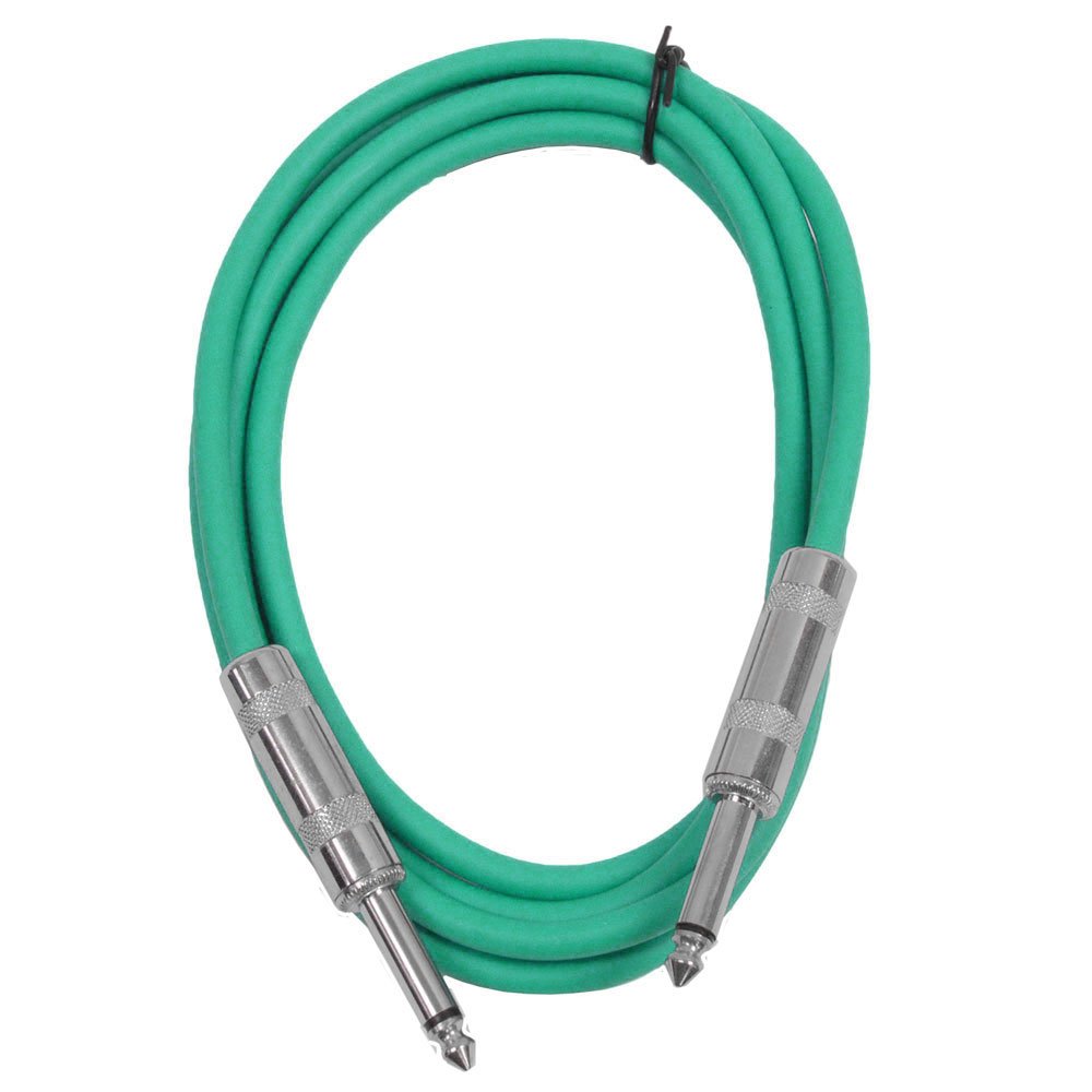 Seismic Audio - Sastsx-6 - 6 Foot Ts 1/4'' Guitar, Instrument, Or Patch Cable Green