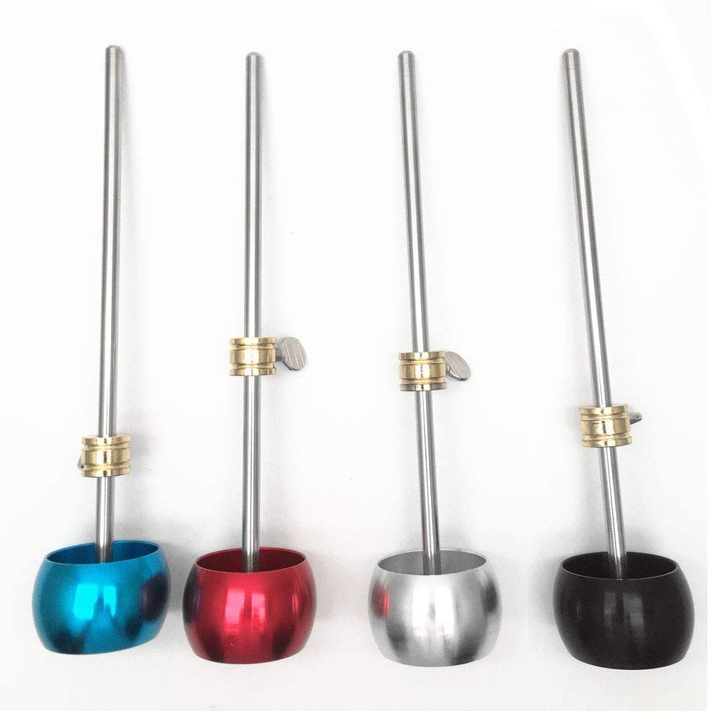 Jiayouy 2 Pieces Bass Drum Pedal Beater Aluminum Alloy Hammer Head Percussion Instrument Accessory Part Blue 1