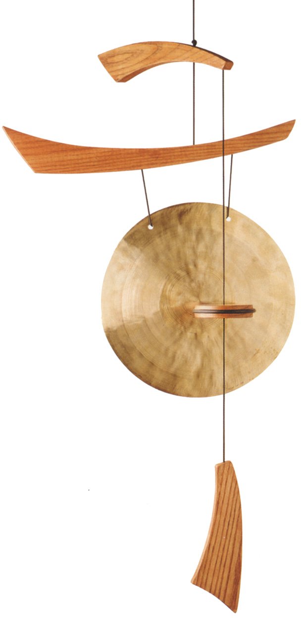 Woodstock Chimes Signature Collection, Emperor Gong, Medium (34'') Natural, Wind Gongs For Outdoor, Patio, Home Or Garden D