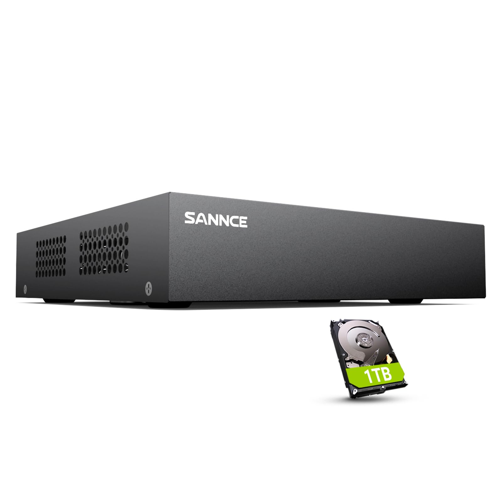 Sannce 8 Channel 1080P Wired Home Surveillance Security Camera System Dvr Recorder With 1Tb Hard Disk Drive, Human Detection, Standalone Dvr Video Recorder Cctv Support 5 In 1 Cvbs/Ahd/Tvi/Cvi/Ip