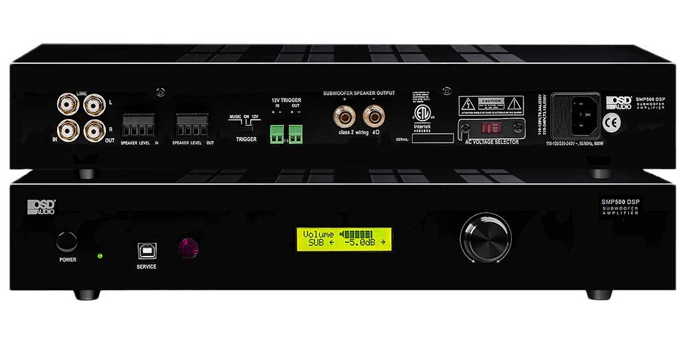 OSD Audio 800W Mono Channel Class D Subwoofer Amplifier � Onboard DSP, 4 8 Ohm � SMP500