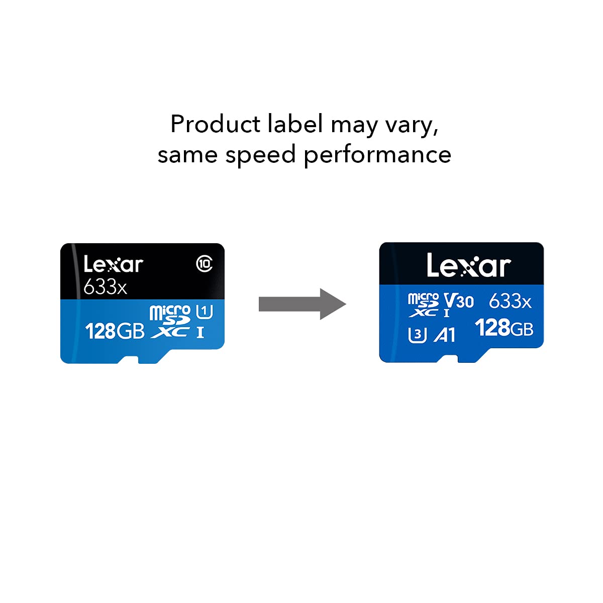 Lexar High-Performance 633X 128Gb Microsdxc Uhs-I Card With Sd Adapter, C10, U3, V30, A1, Full-Hd & 4K Video, Up To 100Mb/S Read