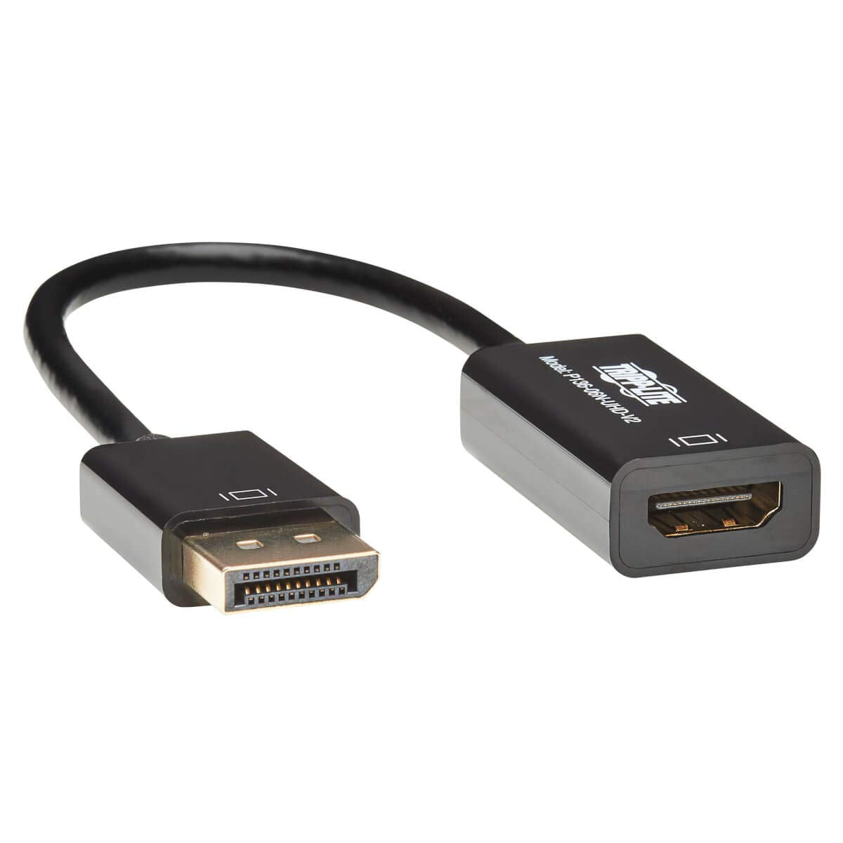 Tripp Lite DisplayPort to HDMI Active Cable Adapter, DP 1.2 to HDMI (M/F), DP2HDMI, UHD 4K x 2K @ 24/30Hz, 6 in. (P136-06N-UHD-V