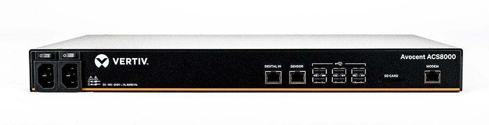 Vertiv Avocent Acs8000 Serial Console, 8 Port Serial Console Server, Dual Ac Power, Expanded Memory Capabilities, Remote Data Ce