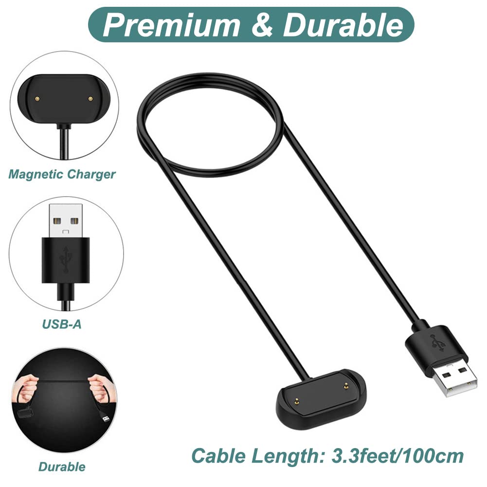 Kissmart Charger For Amazfit T-Rex 2, Gtr 4, Gtr 3 Pro, Gts 4, Gts 3 - Replacement Charging Cable Cord Smart Watch Accessories [