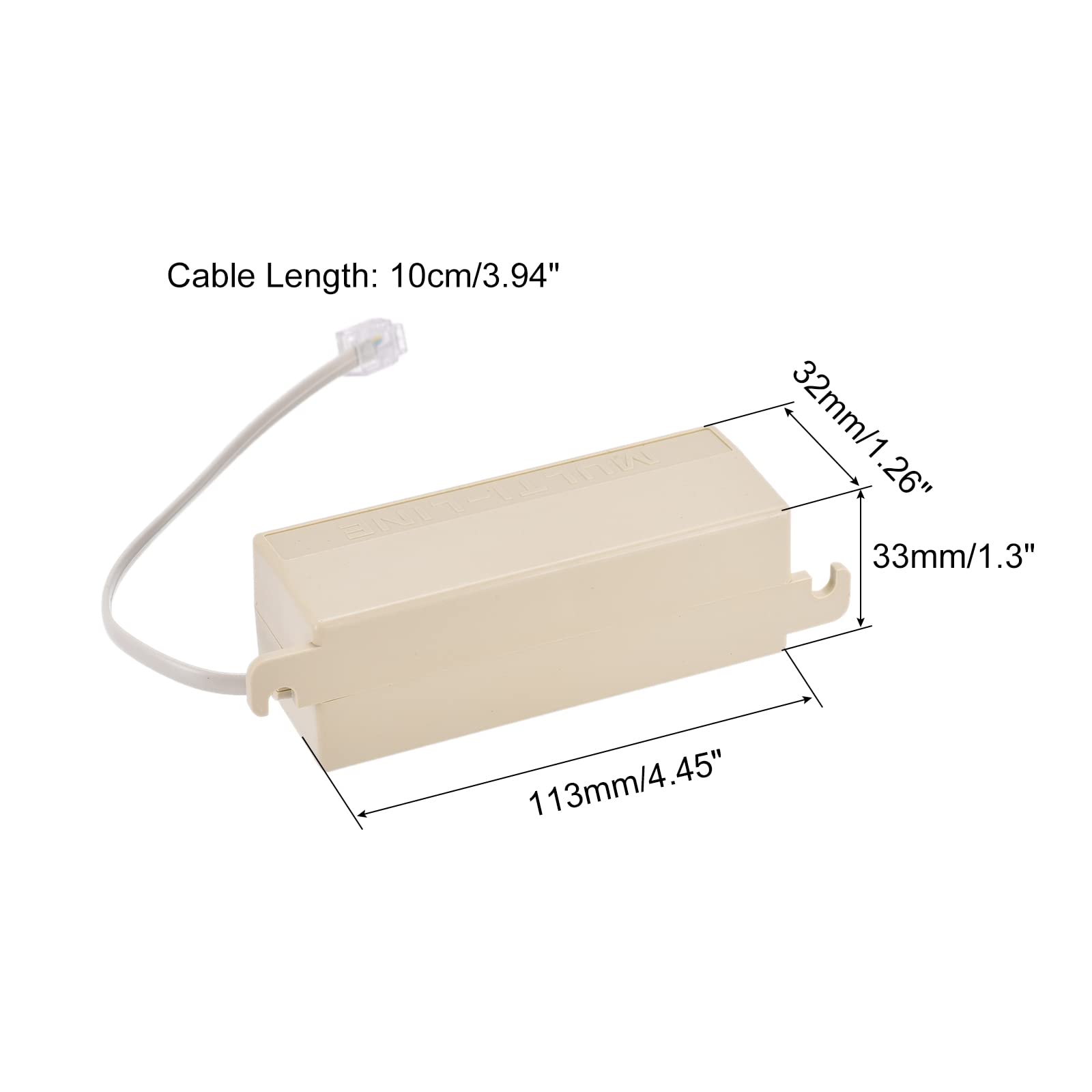 Meccanixity Phone Jack Splitter 6P4C Male To 5 Female Way Socket Adapter Telephone Line Splitter With Telephone Extension Cord 2