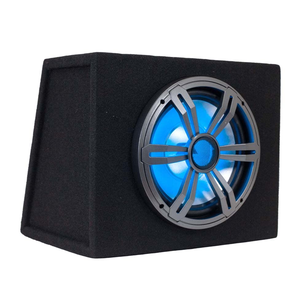 Seismic Audio - Lightrage10-10 Inch 500 Watt Car Audio Subwoofer Enclosure With Rgb Illumination