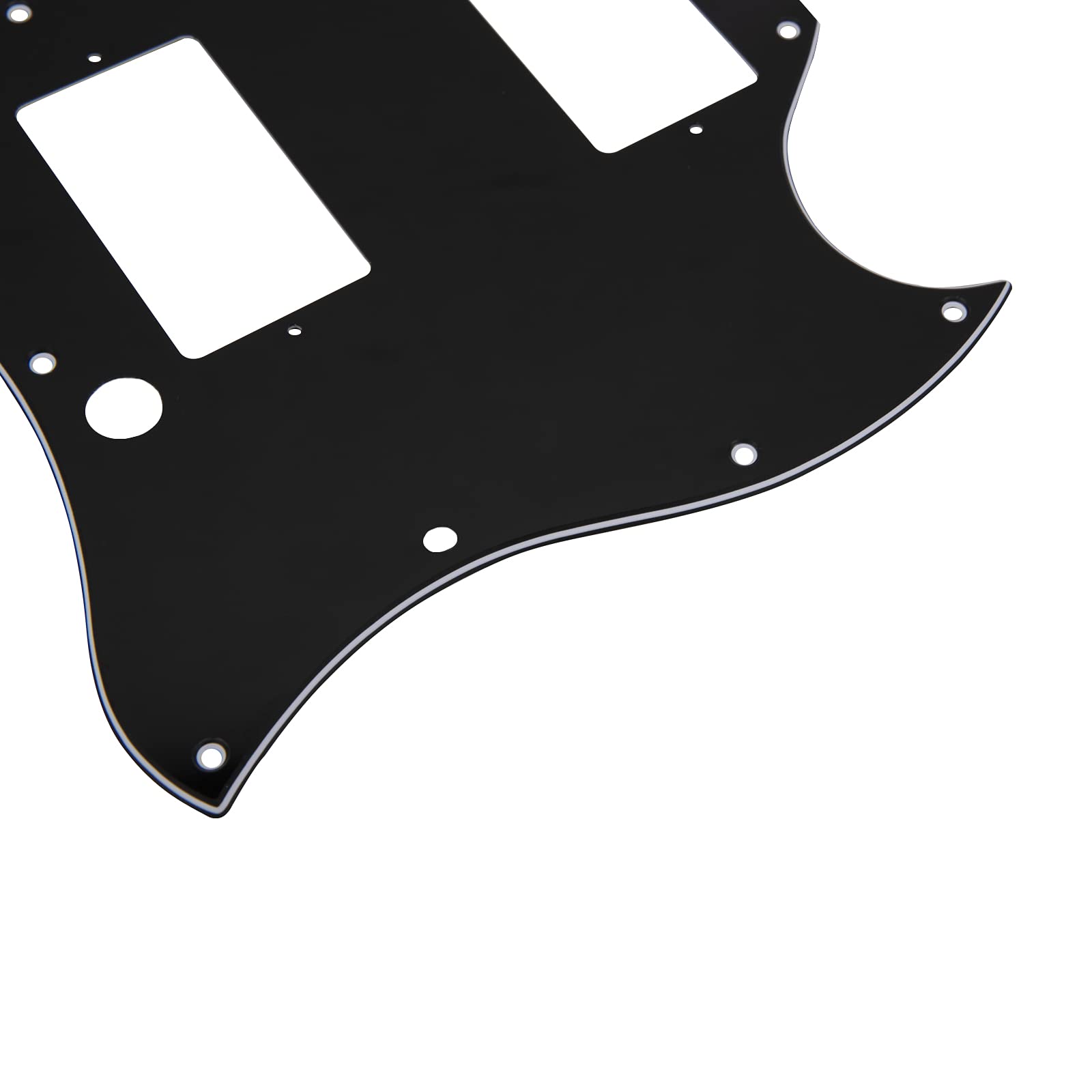 1Pcs Yootones 3Ply White Guitar Scratch Plate Full Face Compatible With Sg Standard Style Guitar Pickguard (3Ply Black)