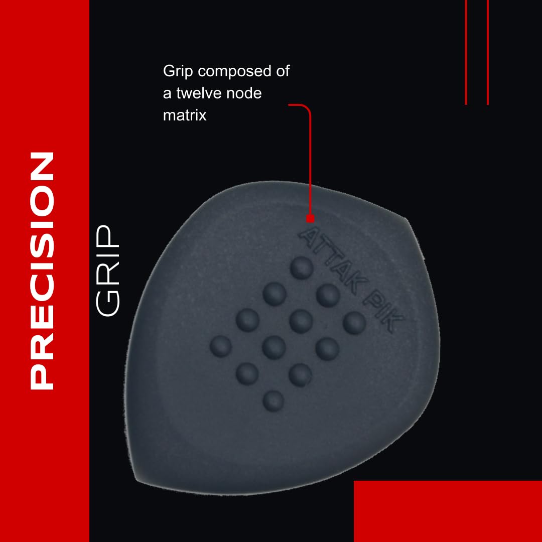 Acoustik Attak Stealth Xl Structured Guitar Pick   Large Beveled Guitar Picks, Unique Tone (10 Pack, Black)