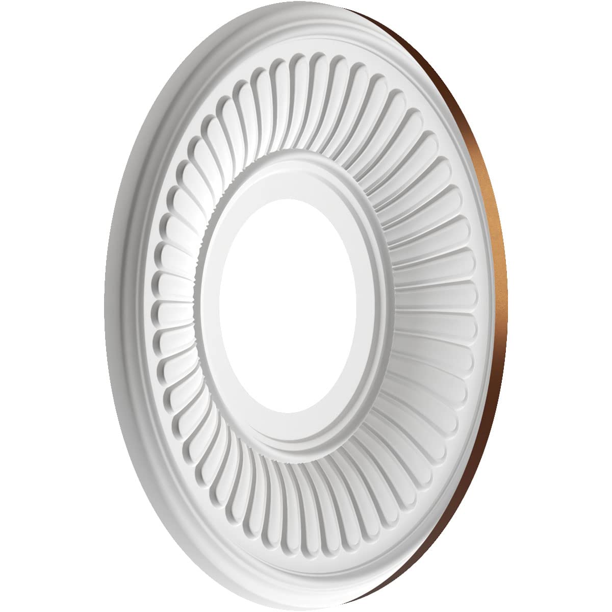 Ekena Millwork Cmp10Becdc Berkshire Thermoformed Pvc Ceiling Medallion (Fits Canopies Up To 4 1/2), 10Od X 3 1/2Id X 3/4P, Metal