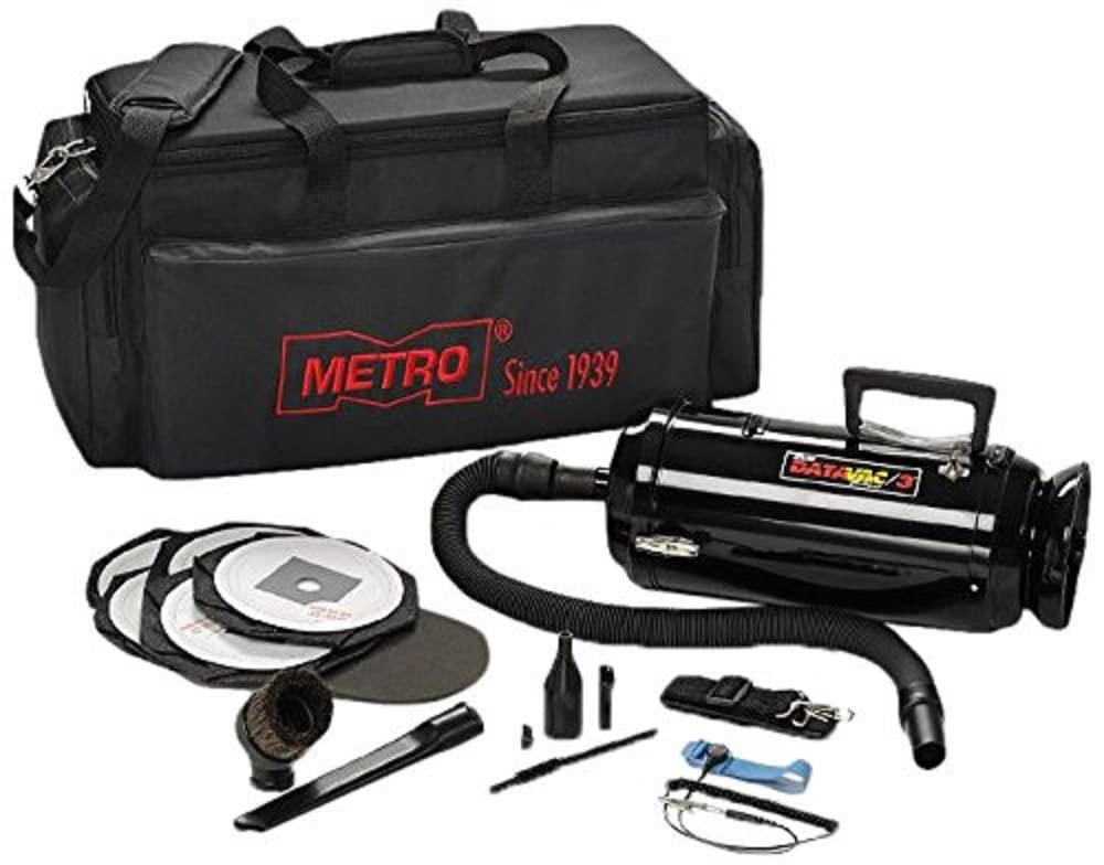 Metro Vacuum Dv3Esd1 Datavac/3 Esd Anti Static 1.7 Hp Vacuum/Blower With Hepa Filter, Black