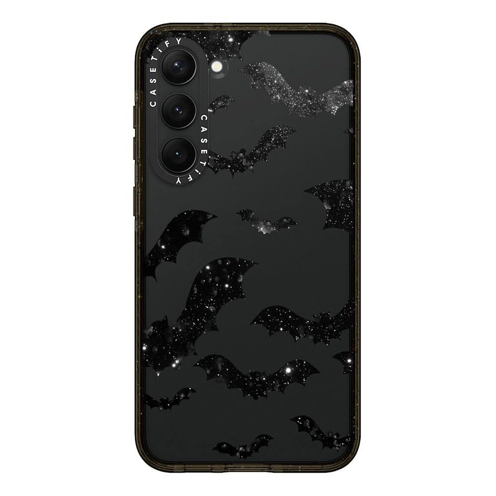 Casetify Impact Samsung Galaxy S23+ Case [4X Military Grade Drop Tested / 8.2Ft Drop Protection]   Bats   Clear Case Halloween