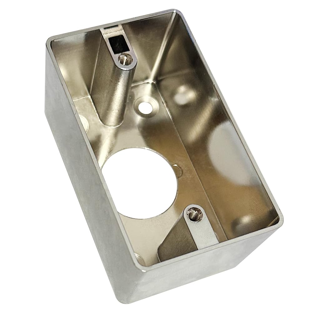 Gagalor Back Box 86 * 50Mm Mounting Accessory For Push Eixt/Doorbell Button Switch Metal Electroplate