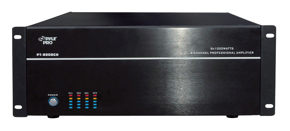 Pyle Home Pt8000Ch 8 Channel, 8,000 Watt Stereo/Mono Amp