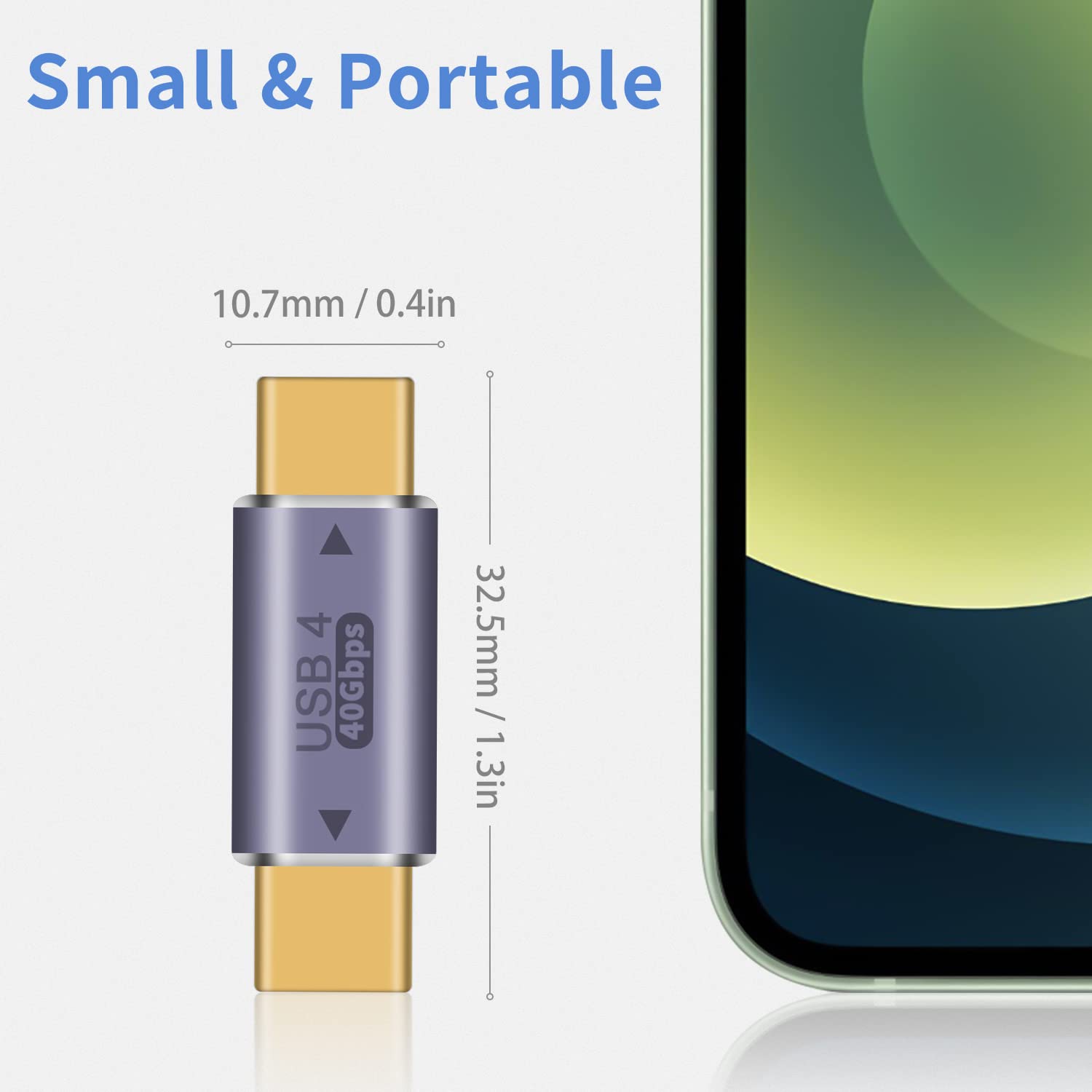 Duttek Usb C Male To Male Adapter 40Gpbs,Usb Type C Adapter Supports 8K@60Hz And 100W Fast Charging, Type C To Type C Male Adapt