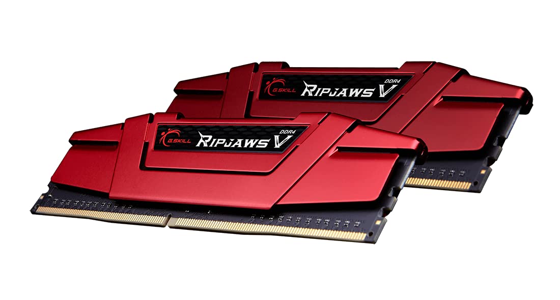 G.Skill Ripjaws V Series (Intel Xmp) Ddr4 Ram 16Gb (2X8Gb) 2666Mt/S Cl15-15-15-35 1.20V Desktop Computer Memory Udimm - Red (F4-
