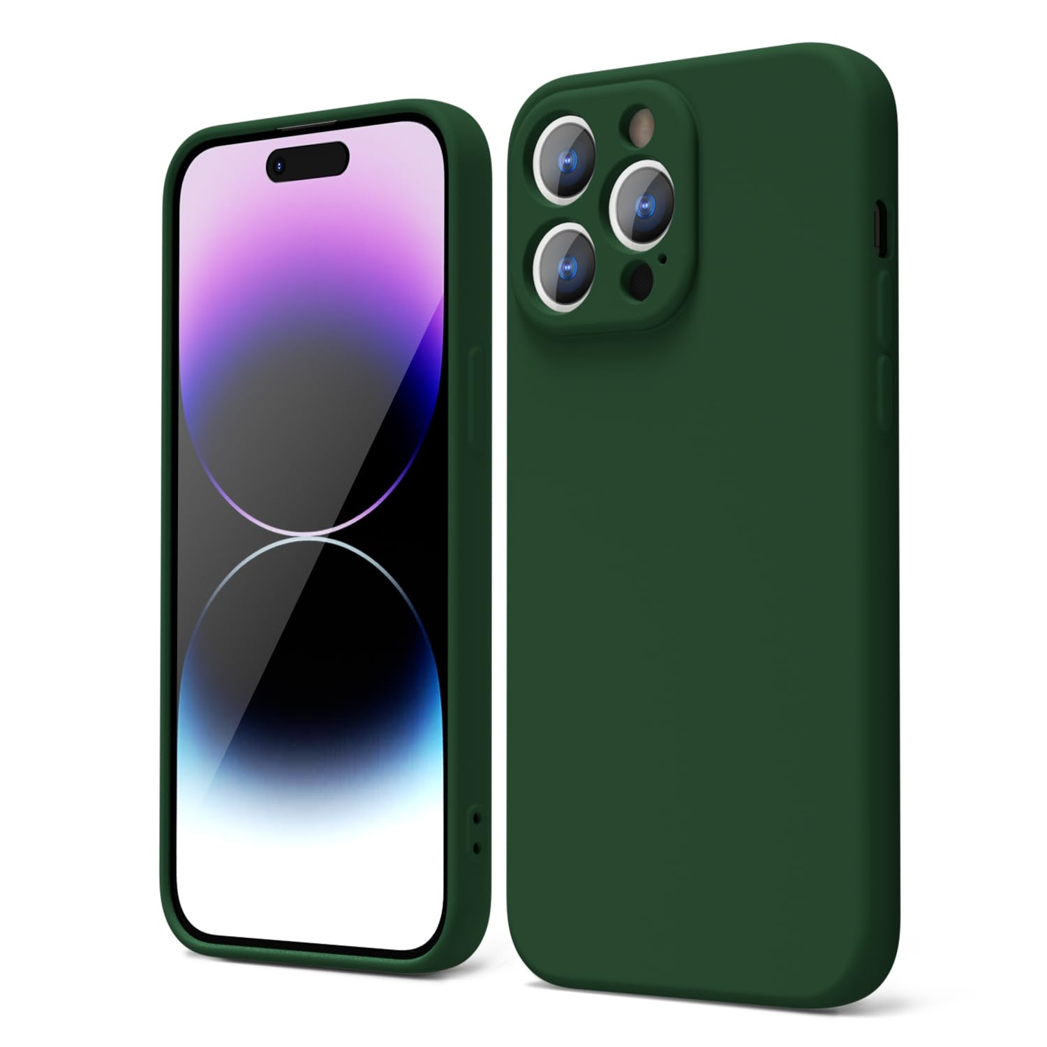 Oakxco For Iphone 14 Pro Max Phone Case Liquid Silicone, Cute Thin Slim Soft Rubber Tpu Plain Smooth Gel Cover For Women Girl, M