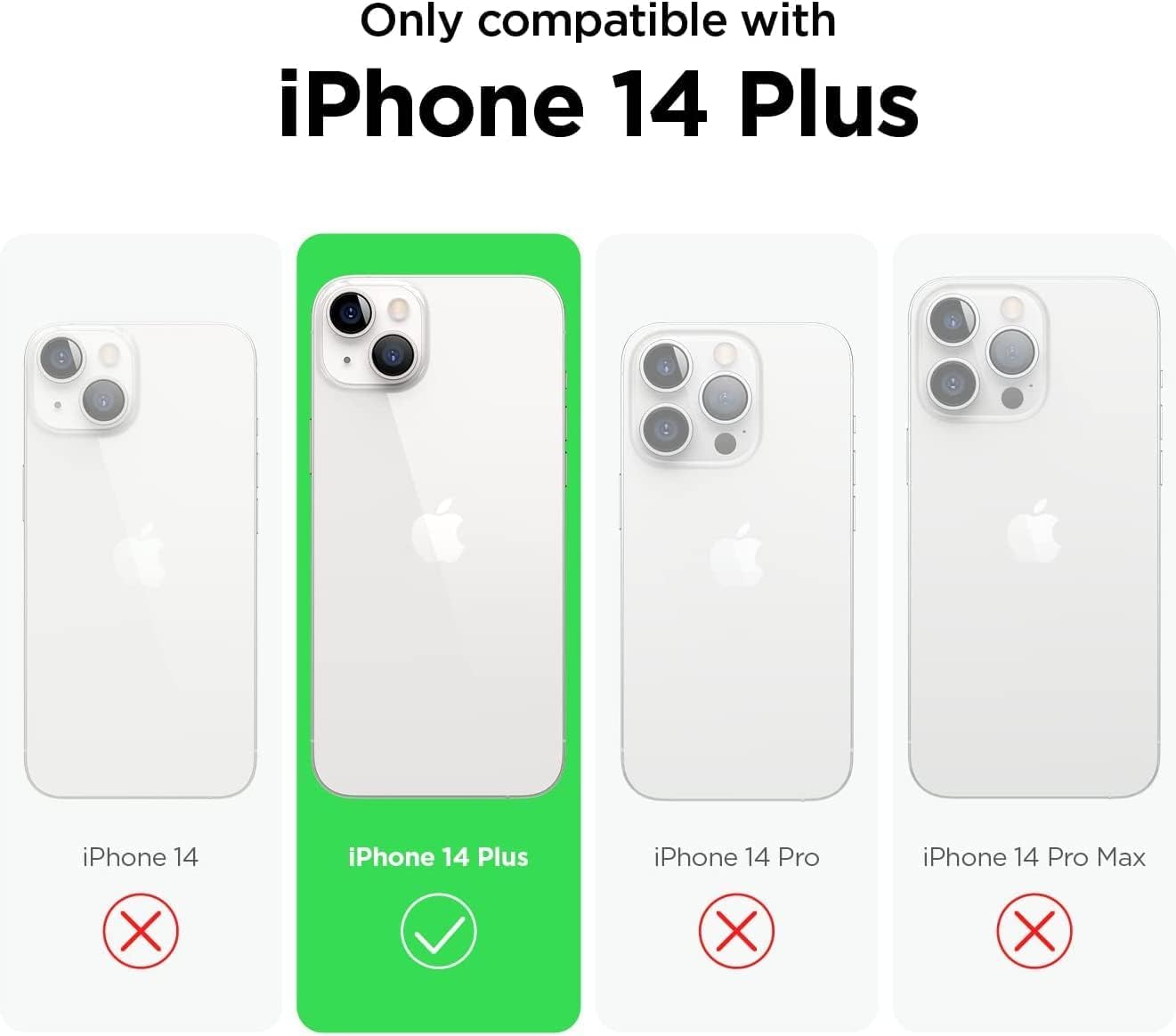 Oakxco For Iphone 14 Plus Phone Case Liquid Silicone, Fluorescent Bright Solid Color, Cute Thin Slim Soft Rubber Tpu Plain Smoot