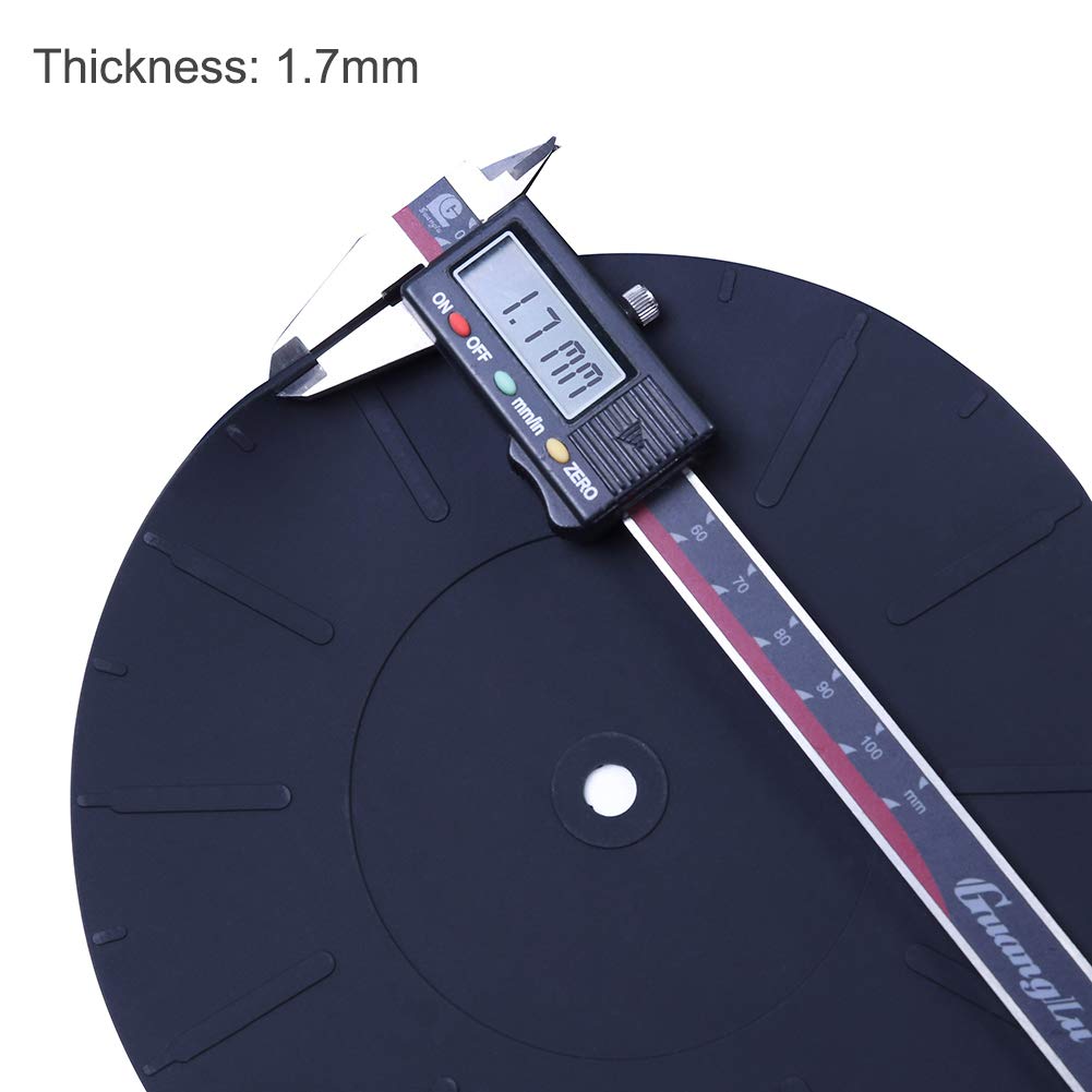 Turntable Platter Mat, 7 '' Silicone Rubber Slipmat Universal For All Record Suitcase Lp Players By Gartopvoiz