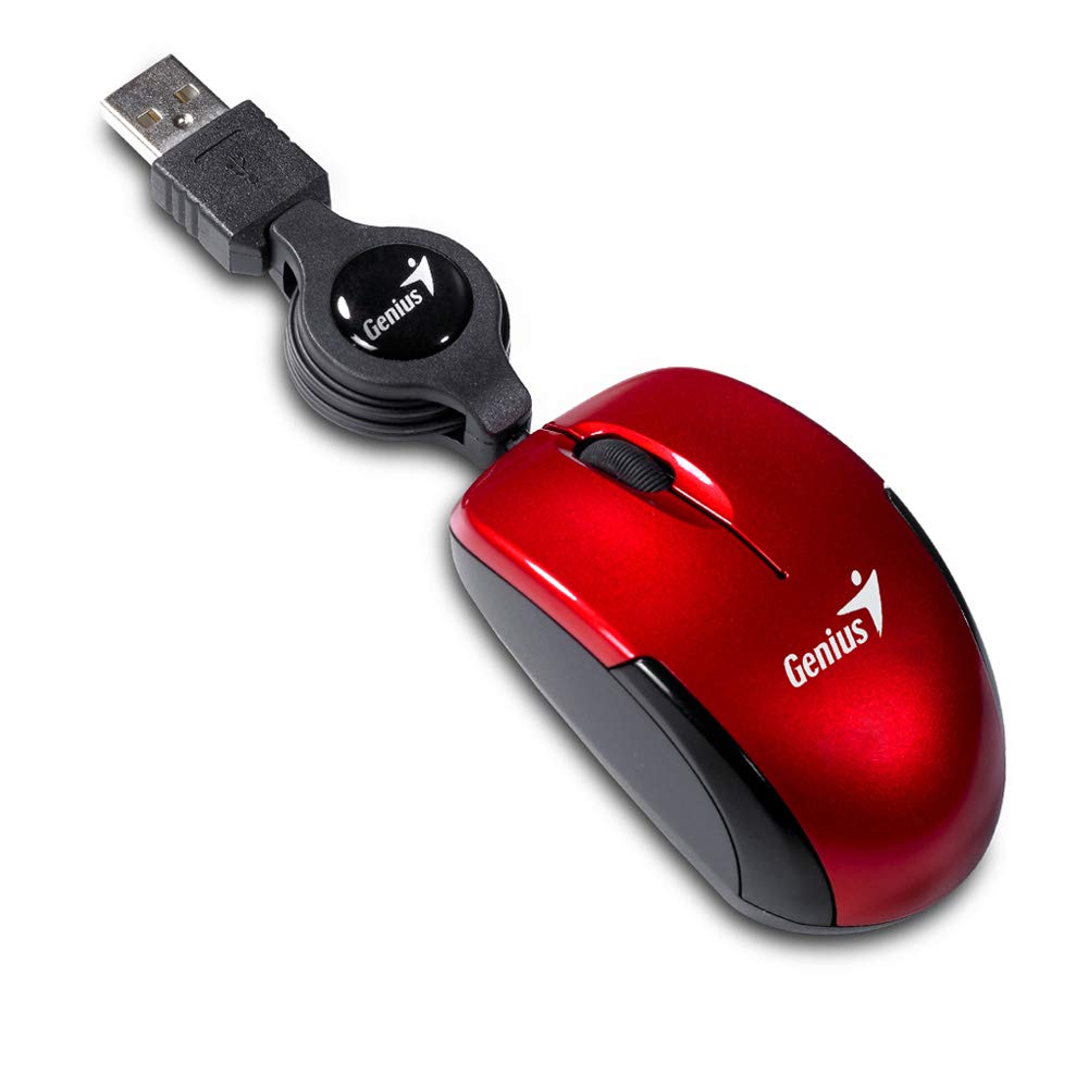 Genius Micro Traveler USB Retractable Rubby Most Mobile and Super Mini Notebook Mouse