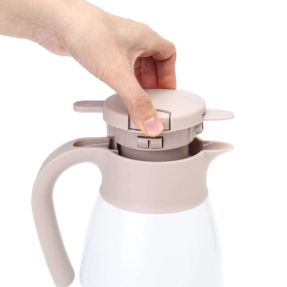 Gint 1.9L / 64Oz Thermal Coffee Carafe, Insulated Stainless Steel Coffee Carafes For Keeping Hot/Double Walled Vacuum Thermos (W