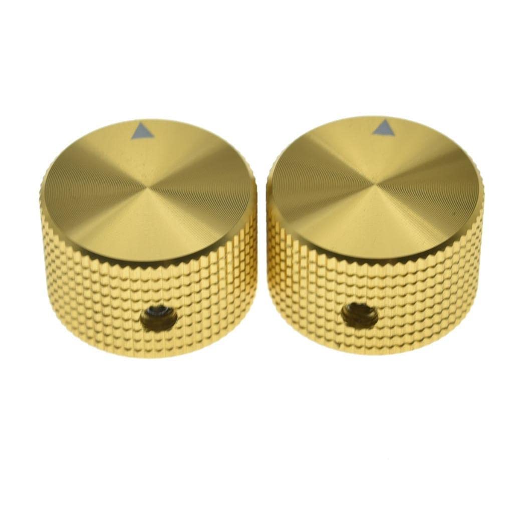 4Pcs 25 * 15.5Mm Aluminium Potentiometer Knobs 1/4''(6.35Mm) Universal Metal Pot Control Knobs With Indicator & Set Screw For Gu