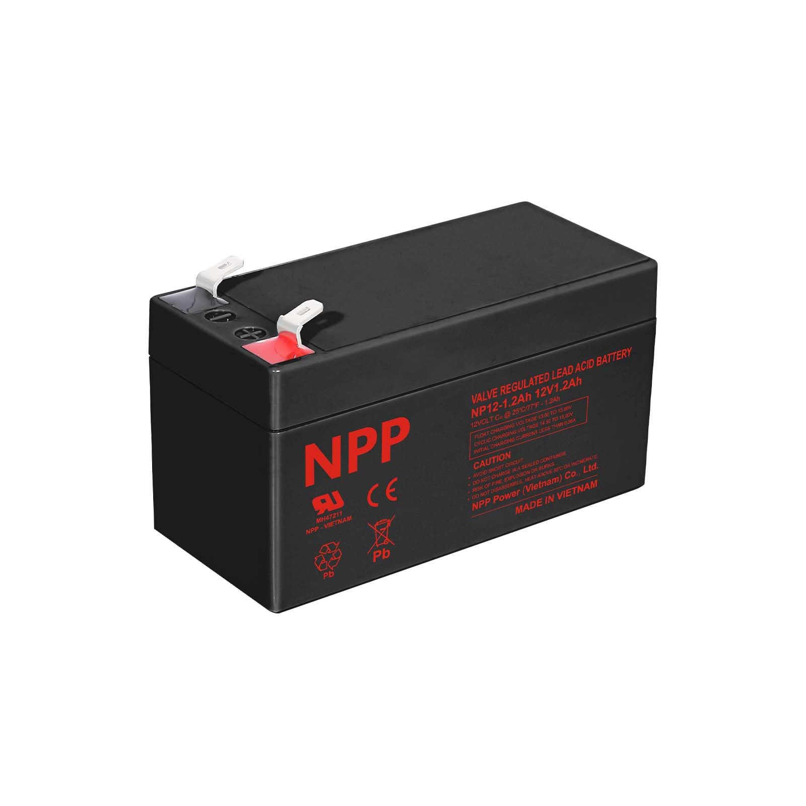 NPP NP12-2.6Ah 12V 2.6Ah Rechargeable SLA Battery for Audio Security Alarm Ssystem, Elevator Emergency Lighting, Camping Lamp, B