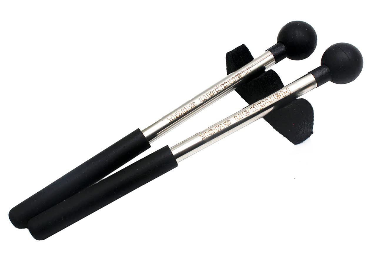 Tuoren 1 Pair Tongue Drum Mallets With Bracket Handpan Drum Sticks Rubber Mallet Percussion Instrument Accessory (Type C)