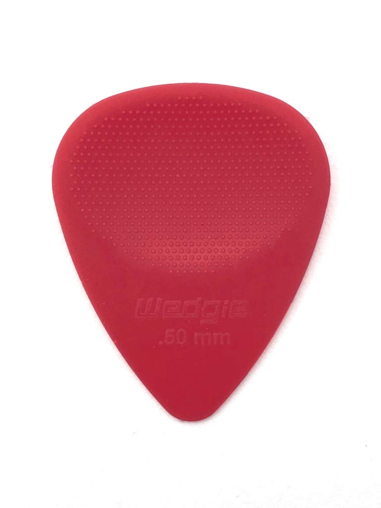Wedgie Delrin Pick 12 Pack .50mm (Red) (Textured)