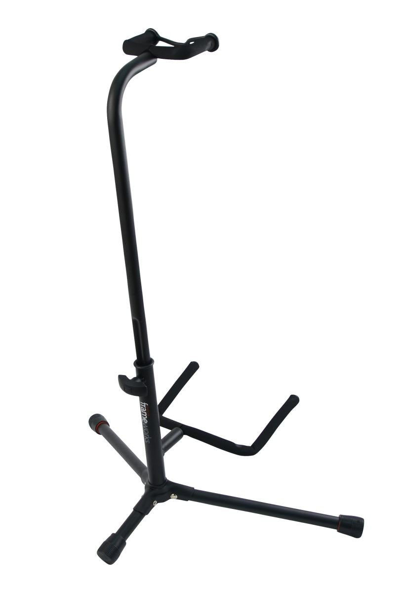 Gator Frameworks Adjustable, Holds Single Electric Acoustic Guitar Stand (Gfw Gtr 1000), Black, 54 X 40 X 44''