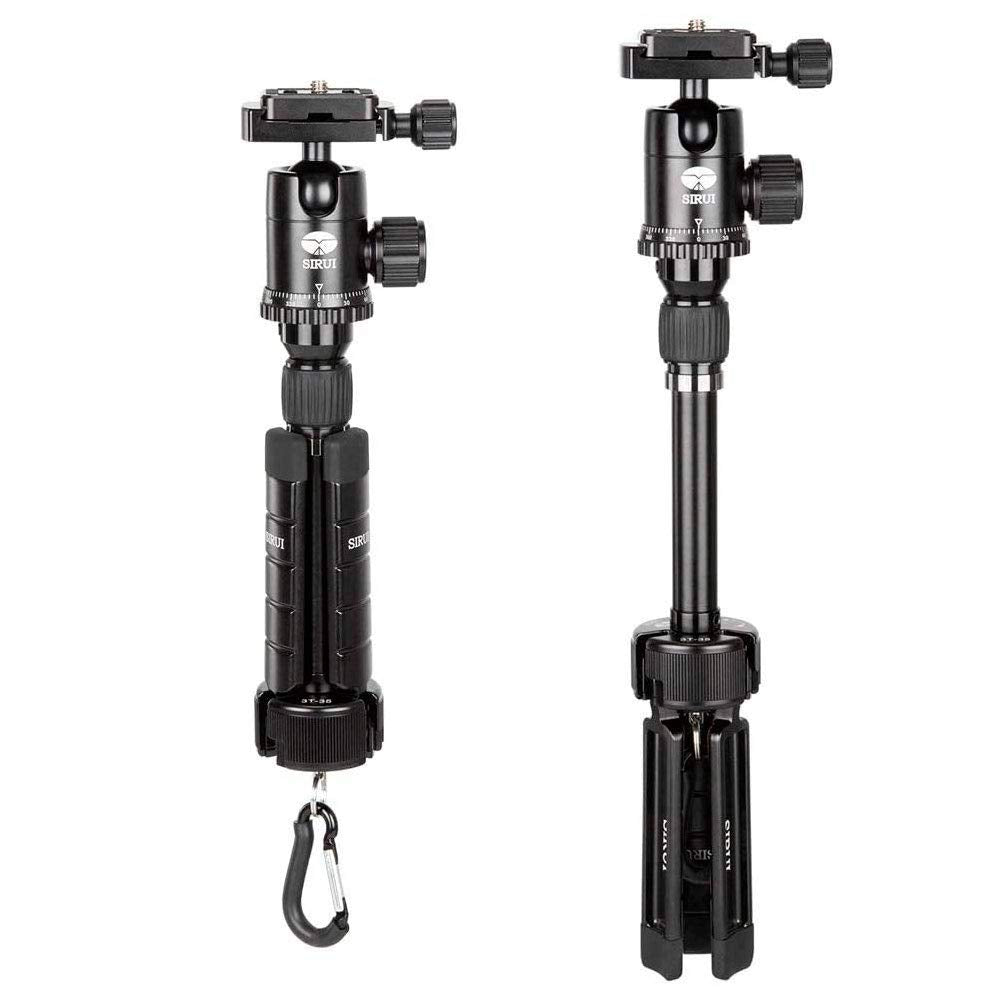 Sirui Table Top Tripod, 13.5 Inch Mini Desktop Tripod With 360� Ball Head, Portable Handhold Aluminum Tripod For Dslr Camera, Video Camcorder, Max Load 4Kg/8.8Lbs (Am 35K)