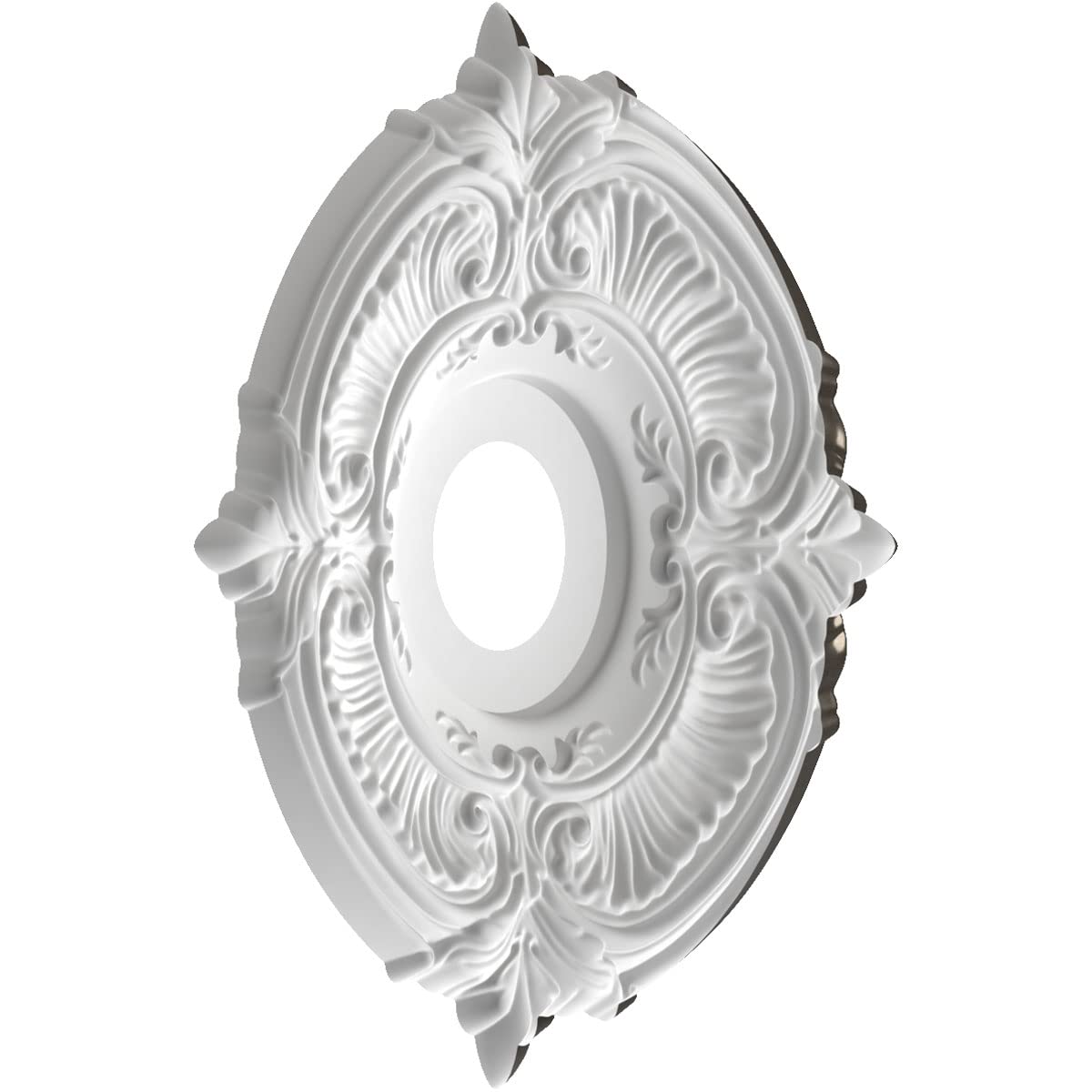 Ekena Millwork Cmp16Atcch Attica Thermoformed Pvc Ceiling Medallion (Fits Canopies Up To 5 5/8''), 16''Od X 3 1/2''Id X 1''P, Me