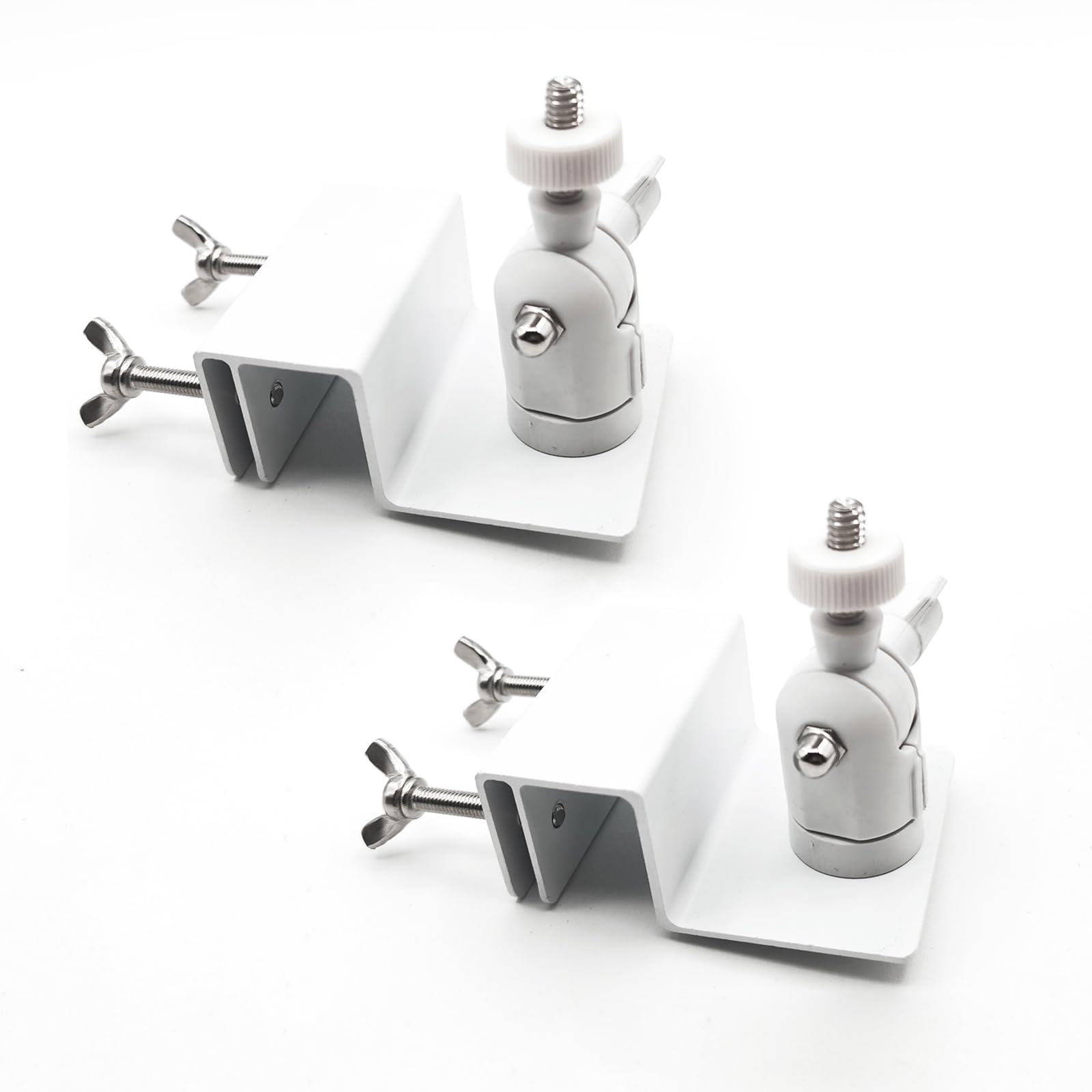 Gutter Mount for Outdoor Security Camera, Solar Panel Adjustable 1/4  Screw Compatible with Arlo, Blink, Wyze, Eufy etc,. Weathe